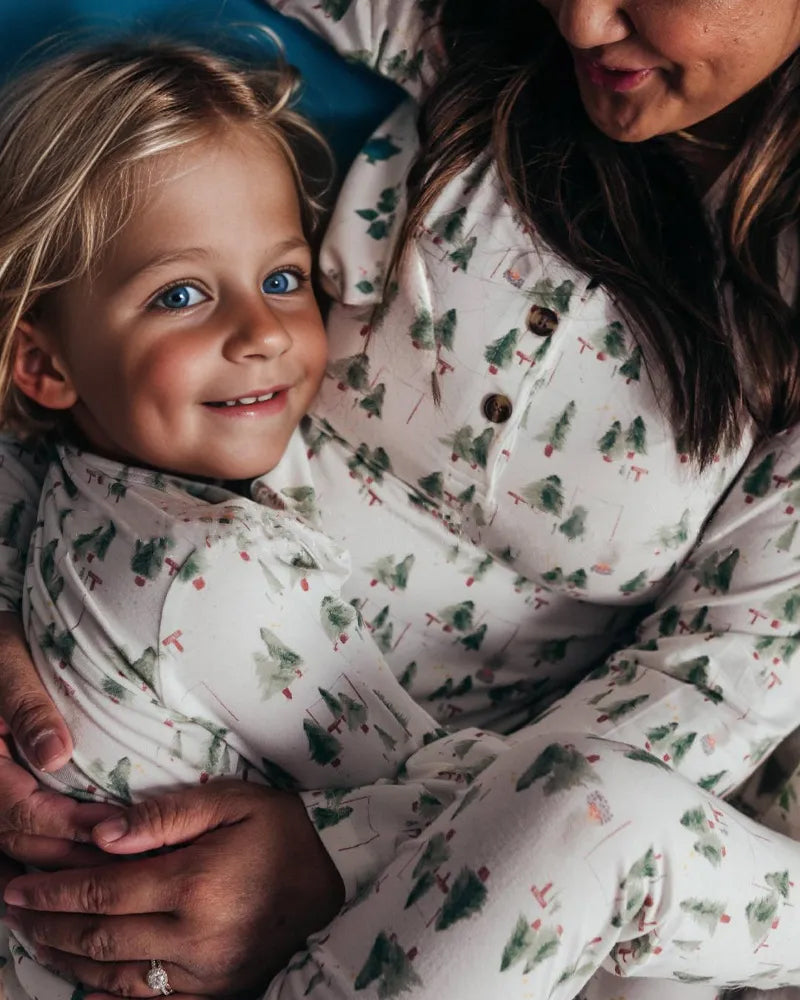 White Little Christmas Tree Matching Family Christmas Pajamas | Adults, Kids & Dog Pajamas