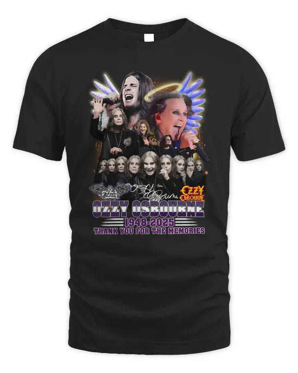 Ozzy Osbourne Merch Ozzy Osbourne 1948-2025 Thank You For The Memories T Shirt