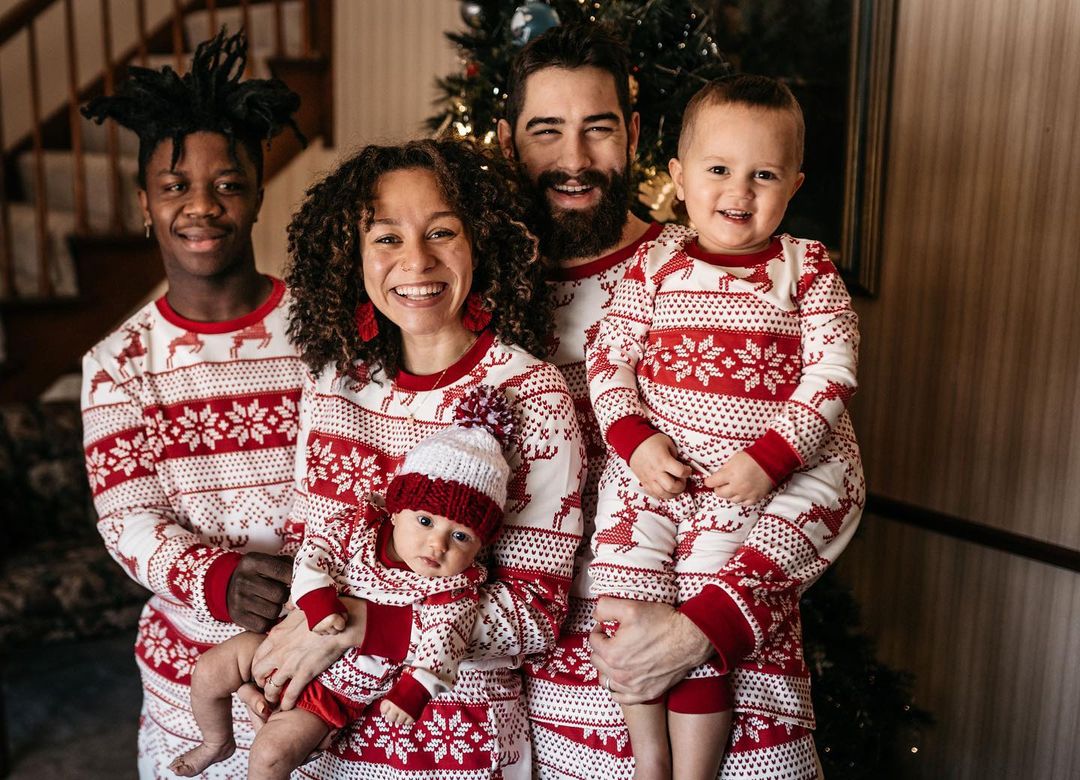 Reindeer Snowflake Matching Family Christmas Pajamas| Adults, Kids & Dog Pajamas