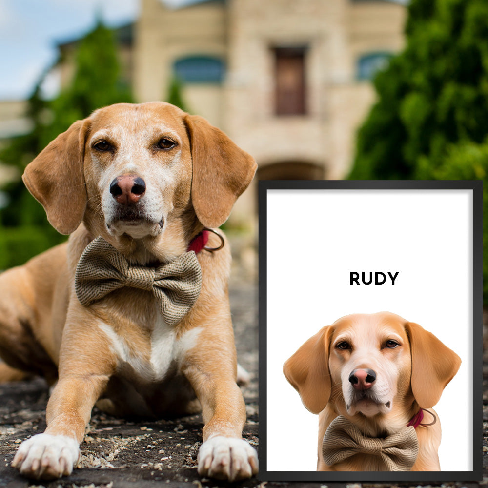 Capture Puppy Love: Custom One Pet Portrait that Celebrates Your Furry Friend