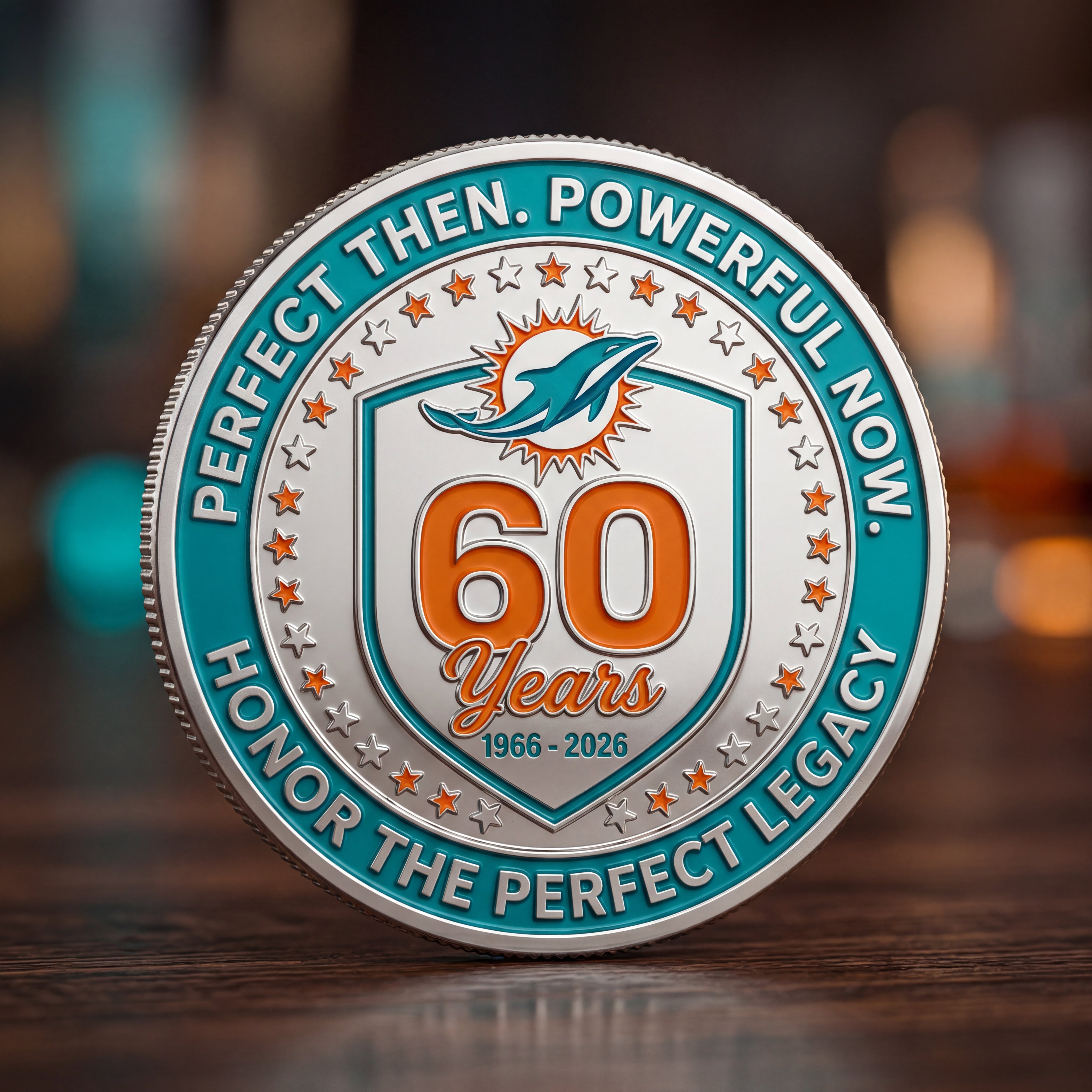 🔥Last Day 50% OFF 🔥🐬 Limited Edition Miami Dolphins 60th Anniversary Commemorative Coin (1966-2026)