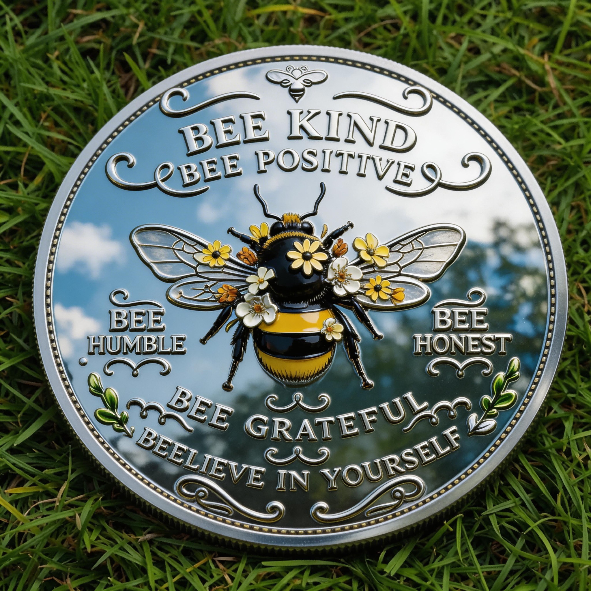🏆NEW YEAR 60% OFF - Bee Kind Positivity Commemorative Coin 🐝🪙🌼