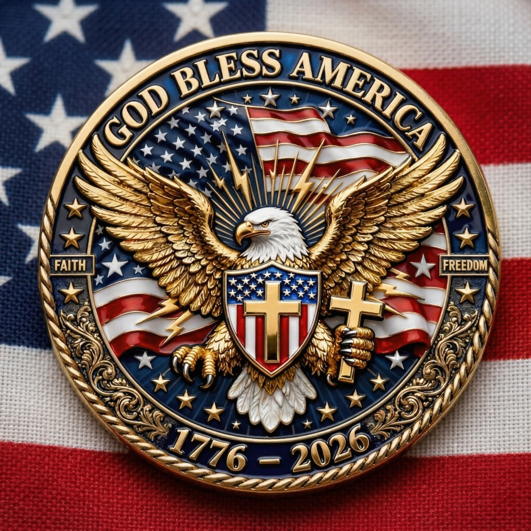 ⚡️Last Day 49% OFF - God Bless America Anniversary Coin 🇺🇸