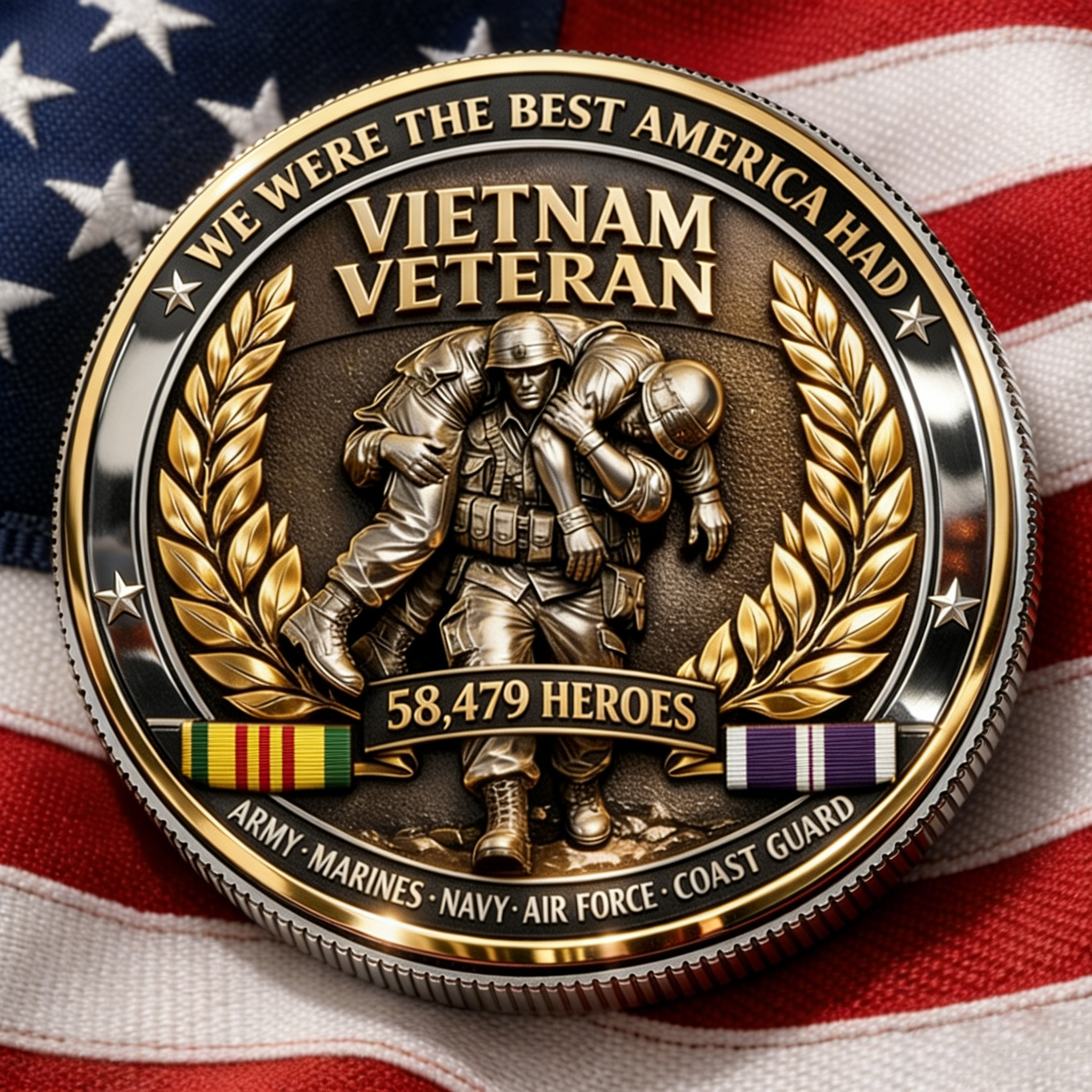 🏆Flash Sale 60% OFF - 🛩️🎖️Vietnam Veteran Tribute Coin – 58,479 Heroes