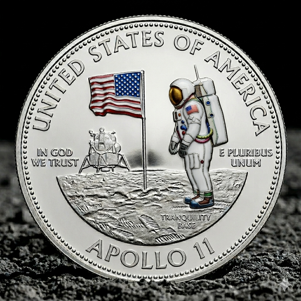 ⚡️Last Day 60% OFF - Apollo 11 & Artemis II Commemorative Silver Coin