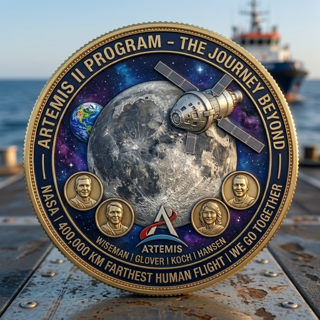 ⚡Last Day 60% OFF - The Artemis II "Crew of Four" Commemorative Deep Space Collector’s Coin