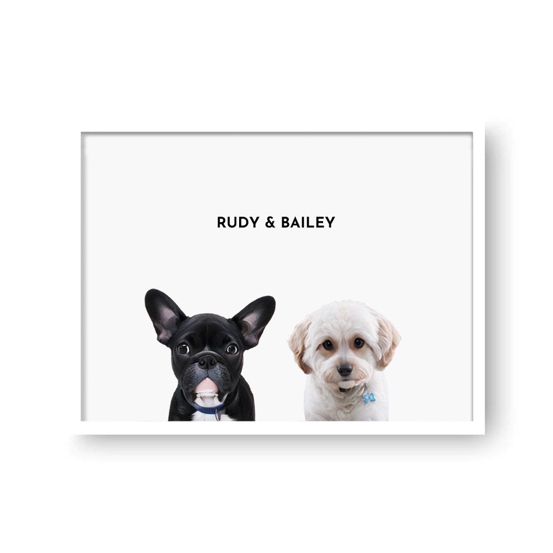 Custom Two Pet Portrait