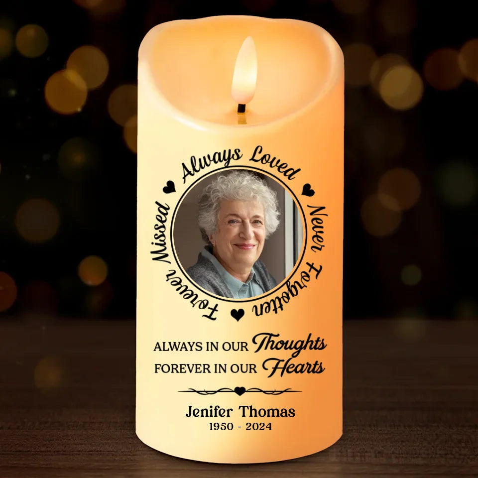 Memorial Personalized Custom LED Candle