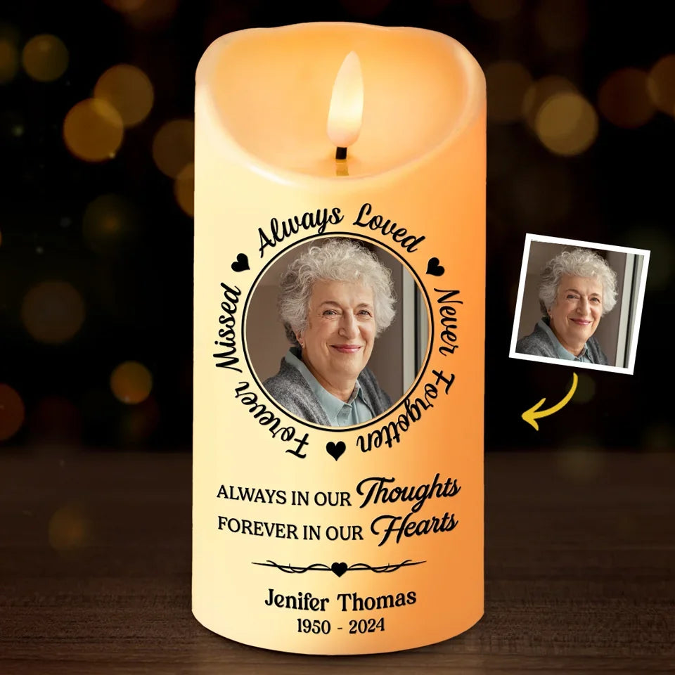 Memorial Personalized Custom LED Candle
