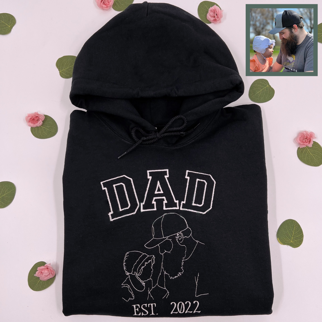 Custom Family Photo Embroidered T-shirt,Sweatshirt,Hoodie