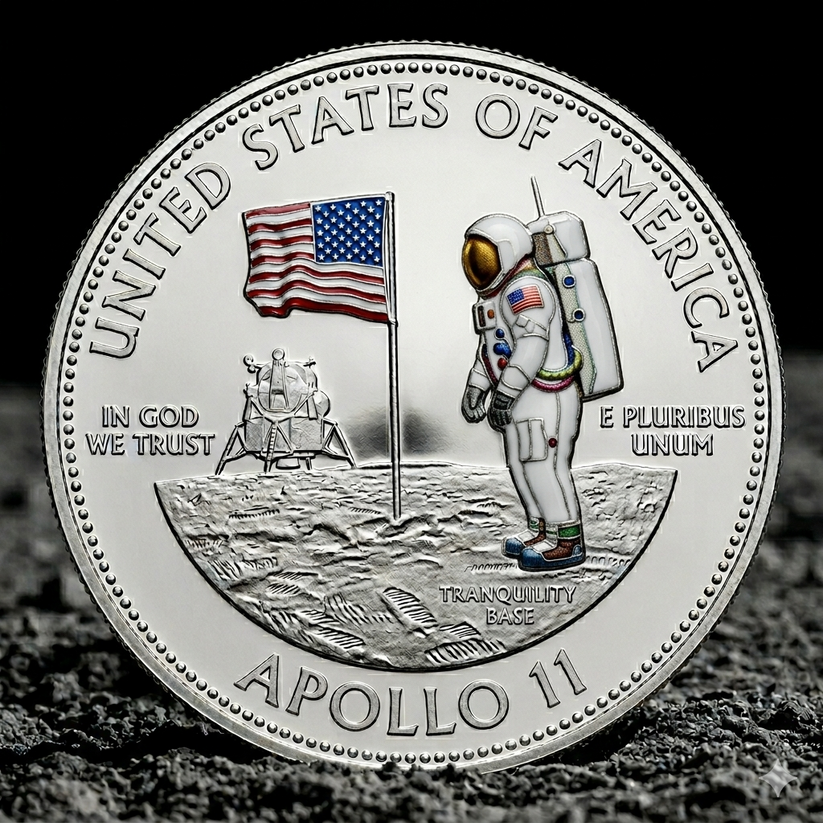 ⚡️Last Day 60% OFF - Apollo 11 & Artemis II Commemorative Silver Coin ...