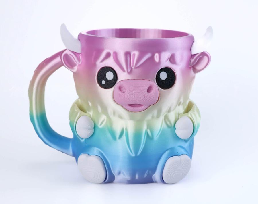 Highland Cow Ice Cream Mug Holder