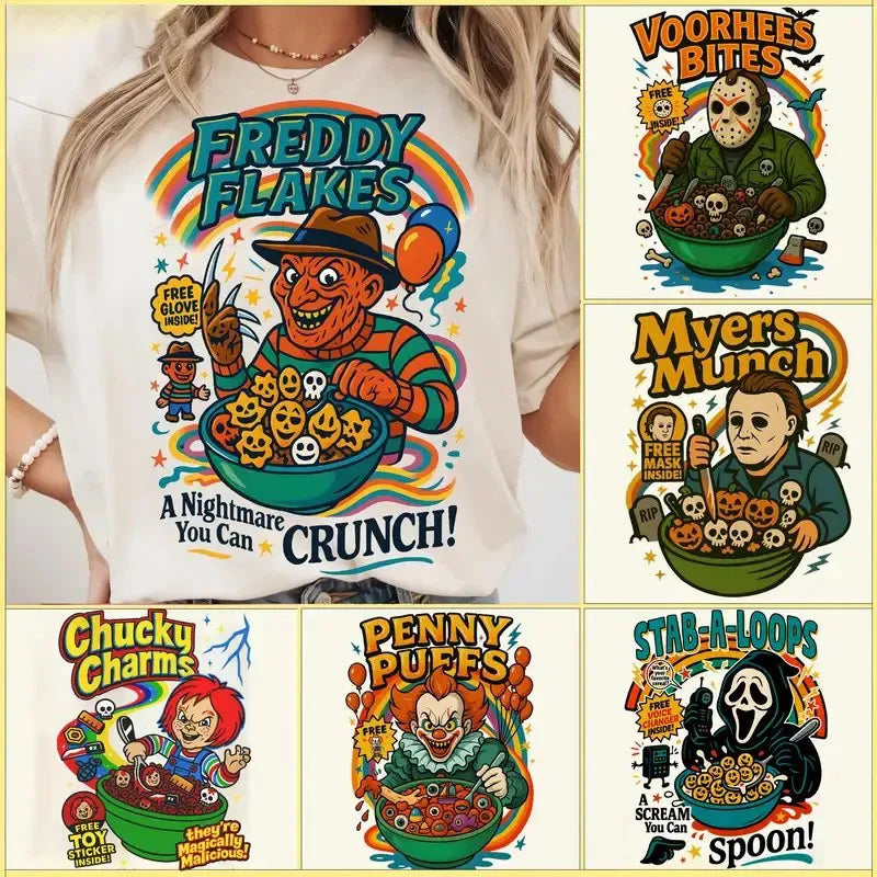 “Horror Cereal Meme” Retro Horror Character Tees,Sweatshirt,Hoodie