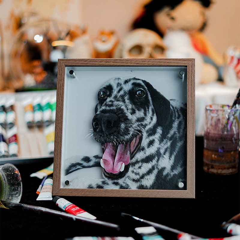 Hand-Painted Muti-Layers 3D Pet Acrylic Painting